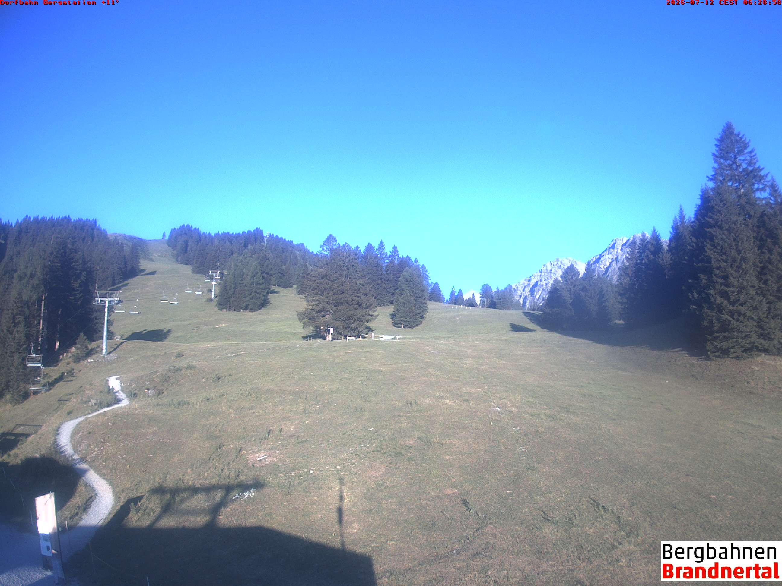 Archiv Foto Webcam Bergstation Dorfbahn, Brandnertal in Vorarlberg