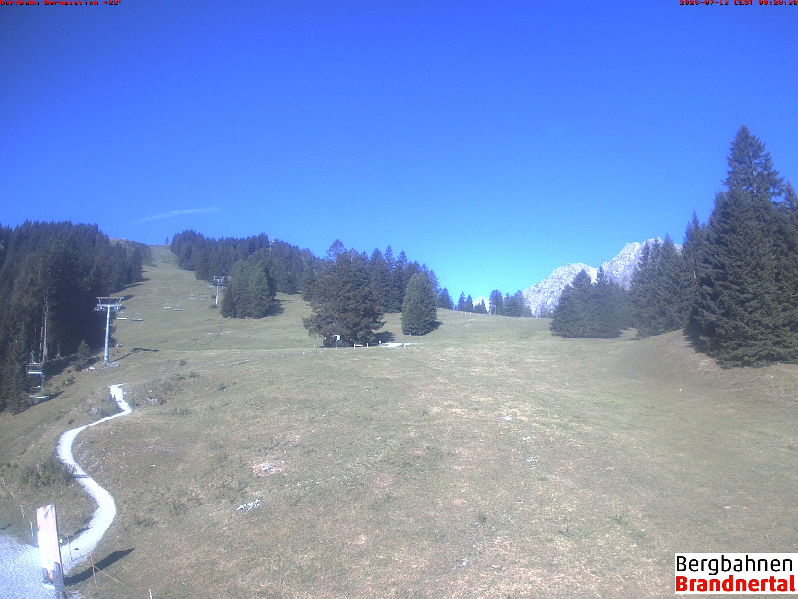 Archiv Foto Webcam Bergstation Dorfbahn, Brandnertal in Vorarlberg