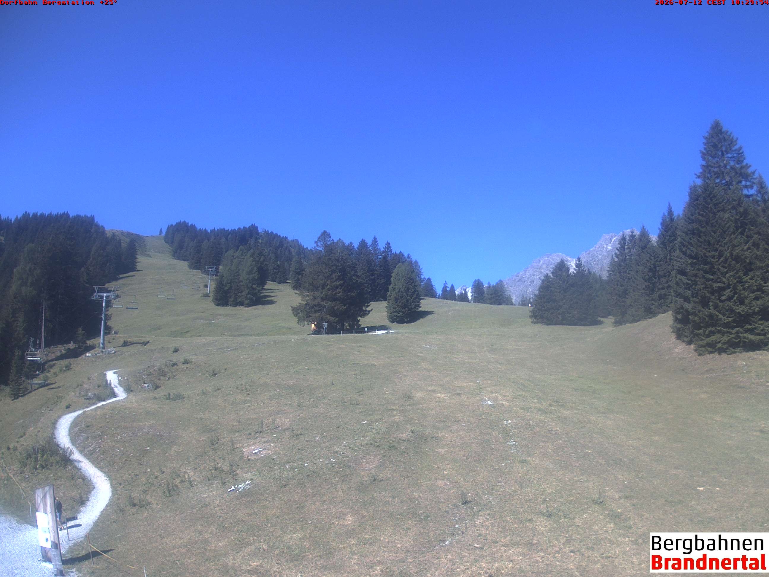 Archiv Foto Webcam Bergstation Dorfbahn, Brandnertal in Vorarlberg