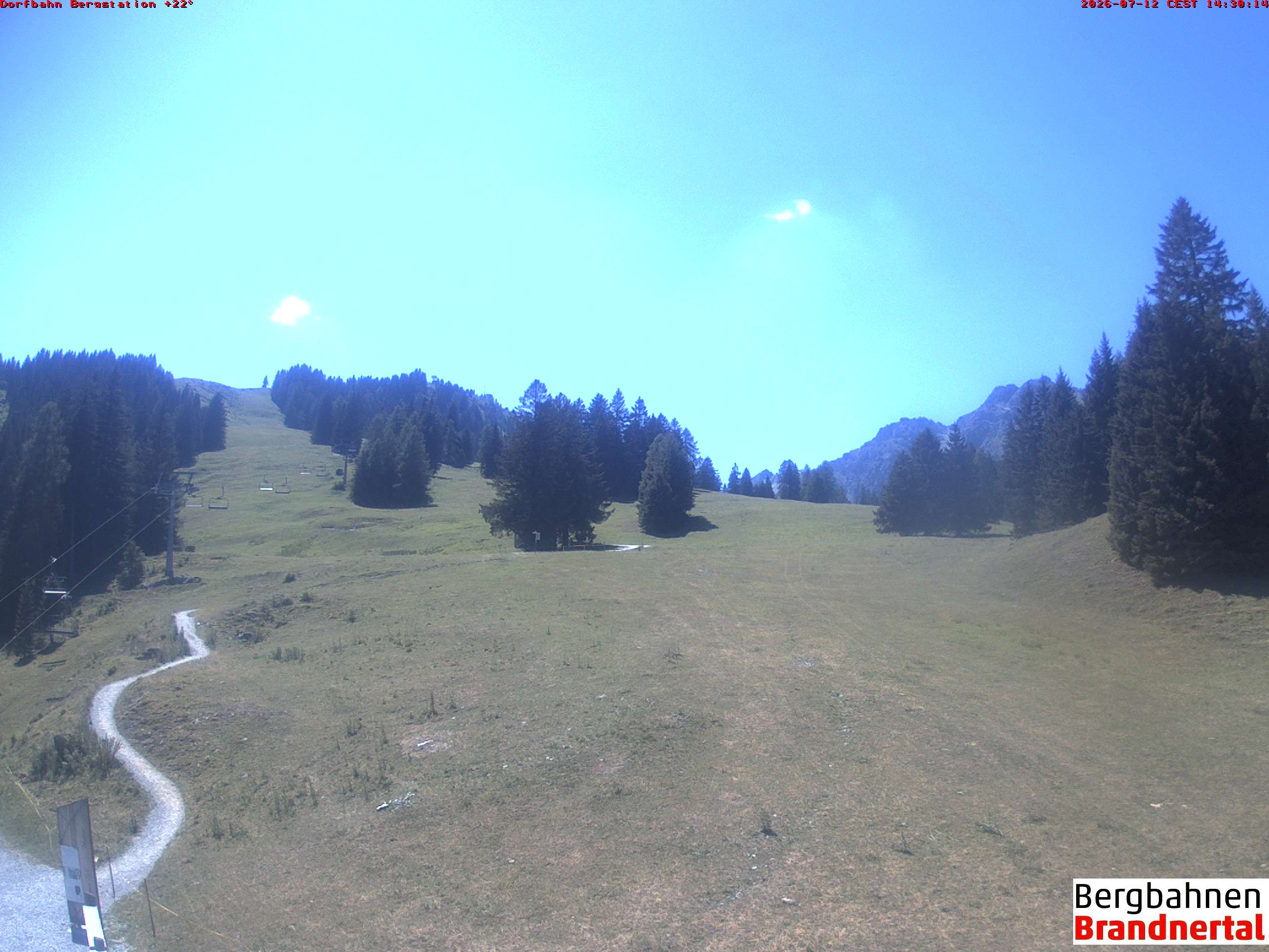 Archiv Foto Webcam Bergstation Dorfbahn, Brandnertal in Vorarlberg