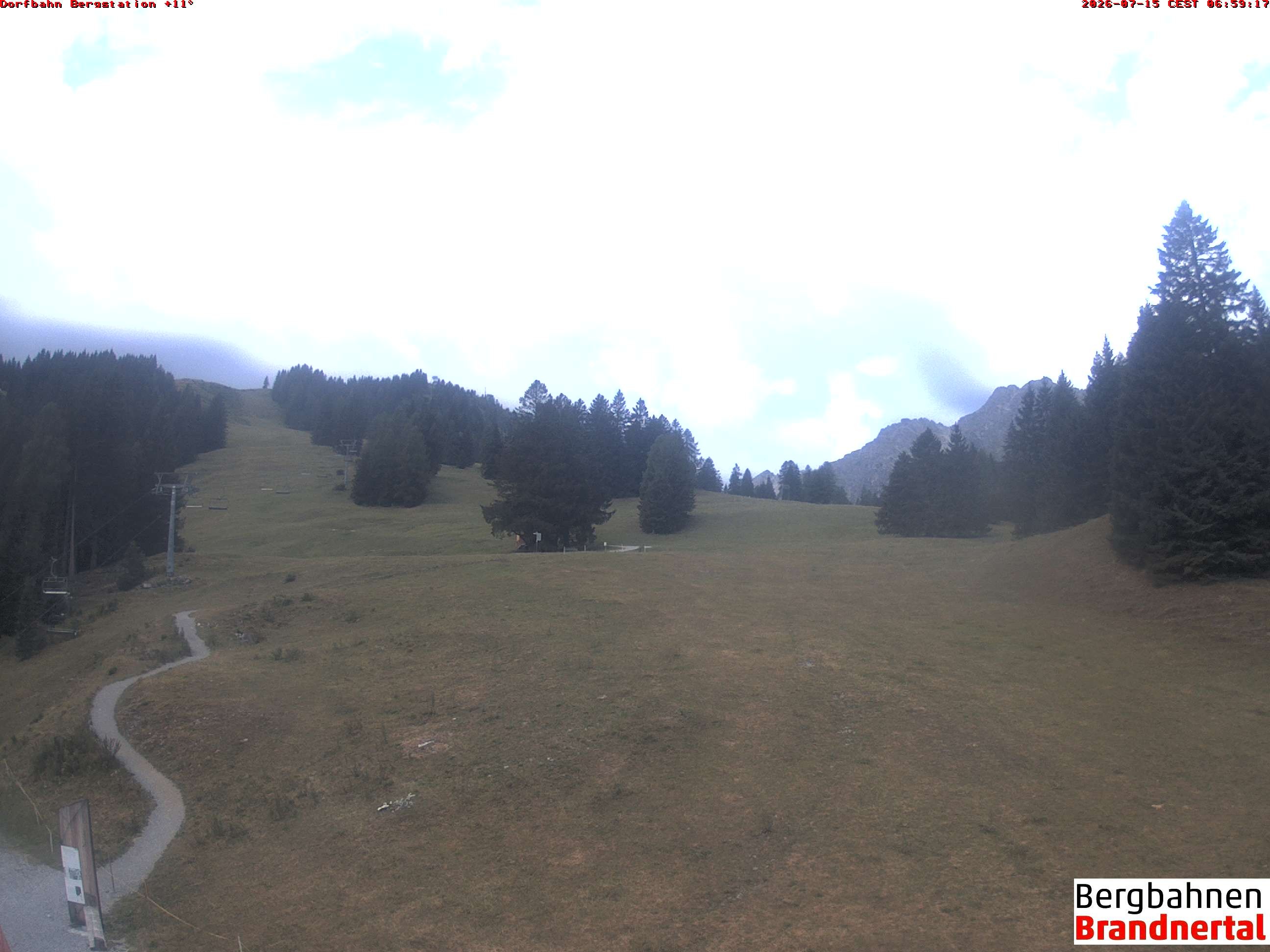 Archiv Foto Webcam Bergstation Dorfbahn, Brandnertal in Vorarlberg