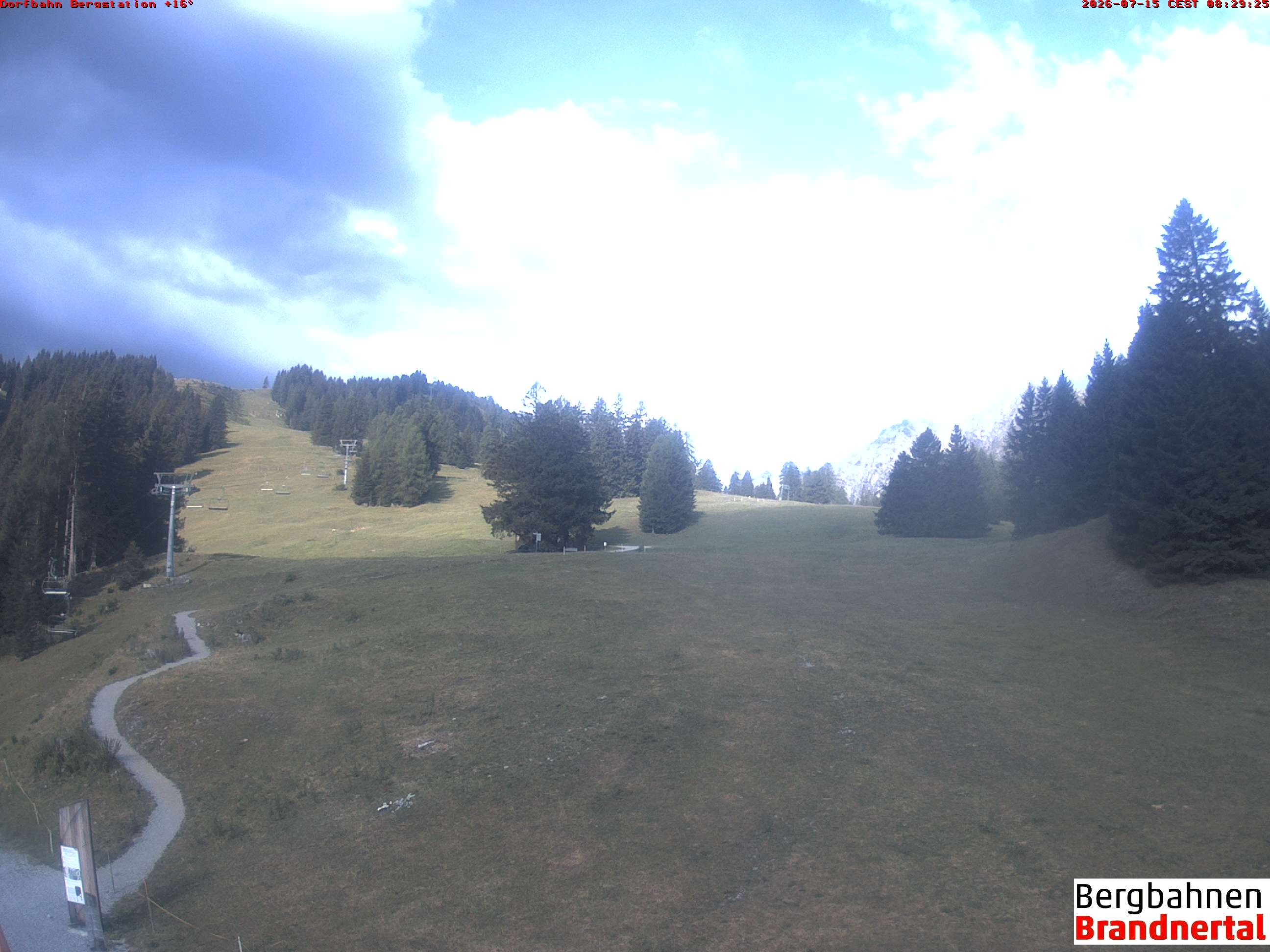 Archiv Foto Webcam Bergstation Dorfbahn, Brandnertal in Vorarlberg