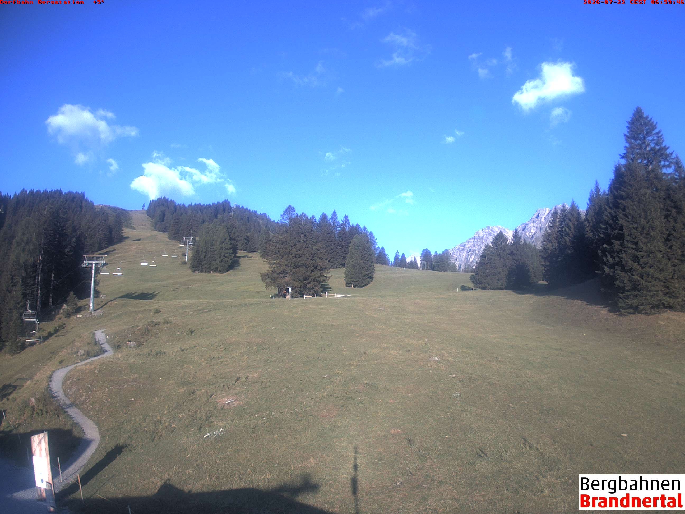 Archiv Foto Webcam Bergstation Dorfbahn, Brandnertal in Vorarlberg