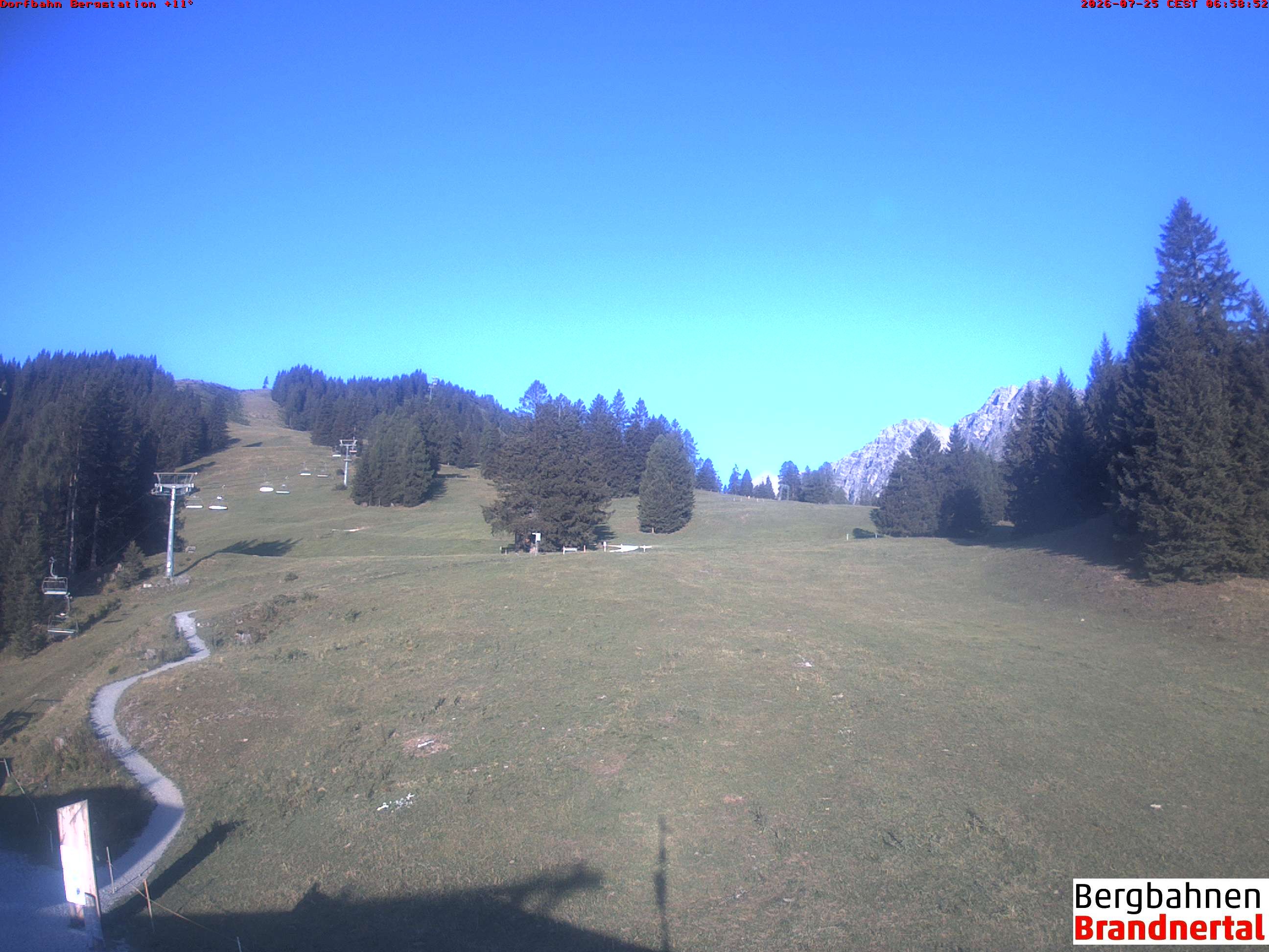 Archiv Foto Webcam Bergstation Dorfbahn, Brandnertal in Vorarlberg