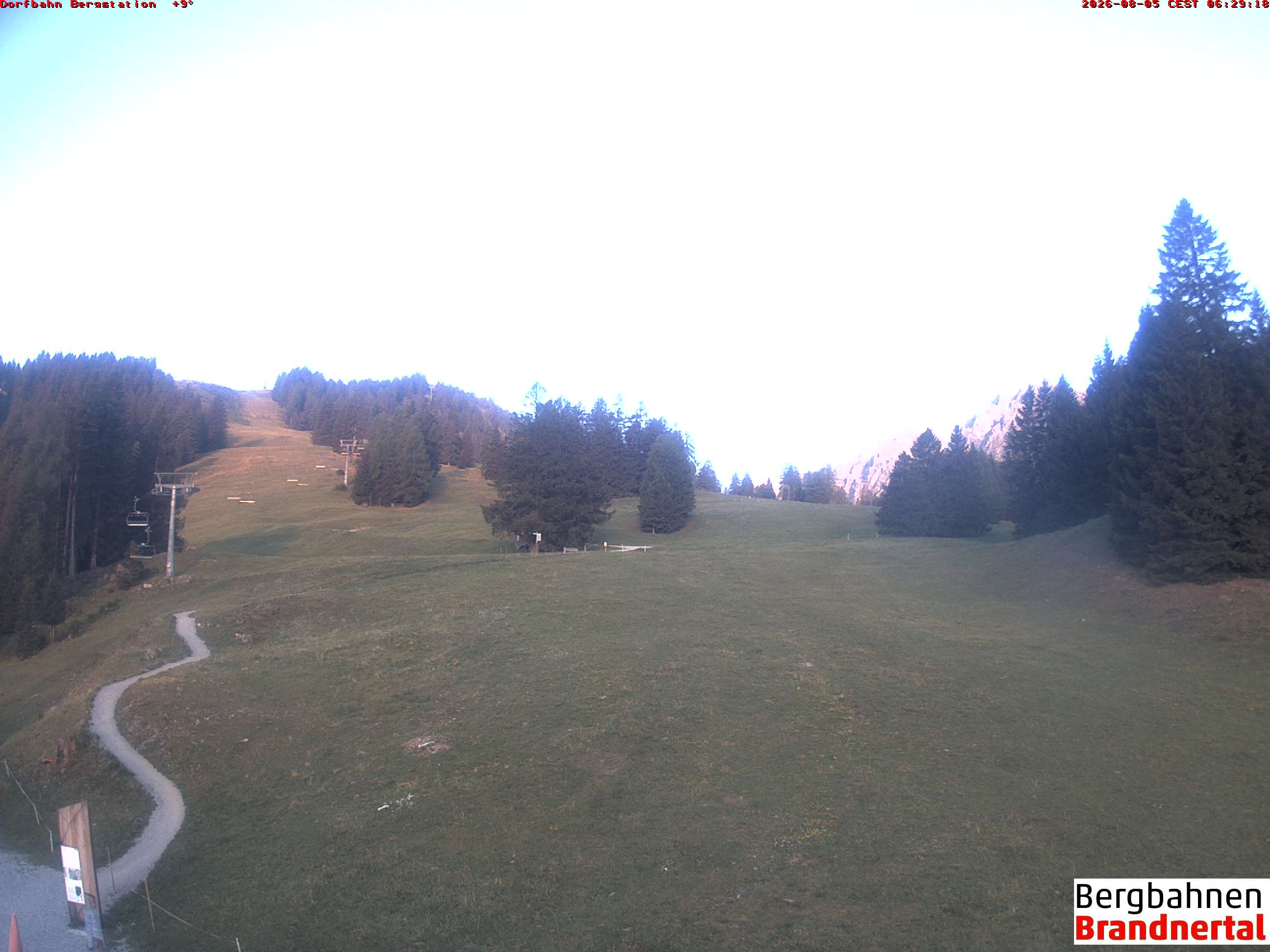 Archived image Webcam mountain station "Dorfbahn", valley "Brandnertal"