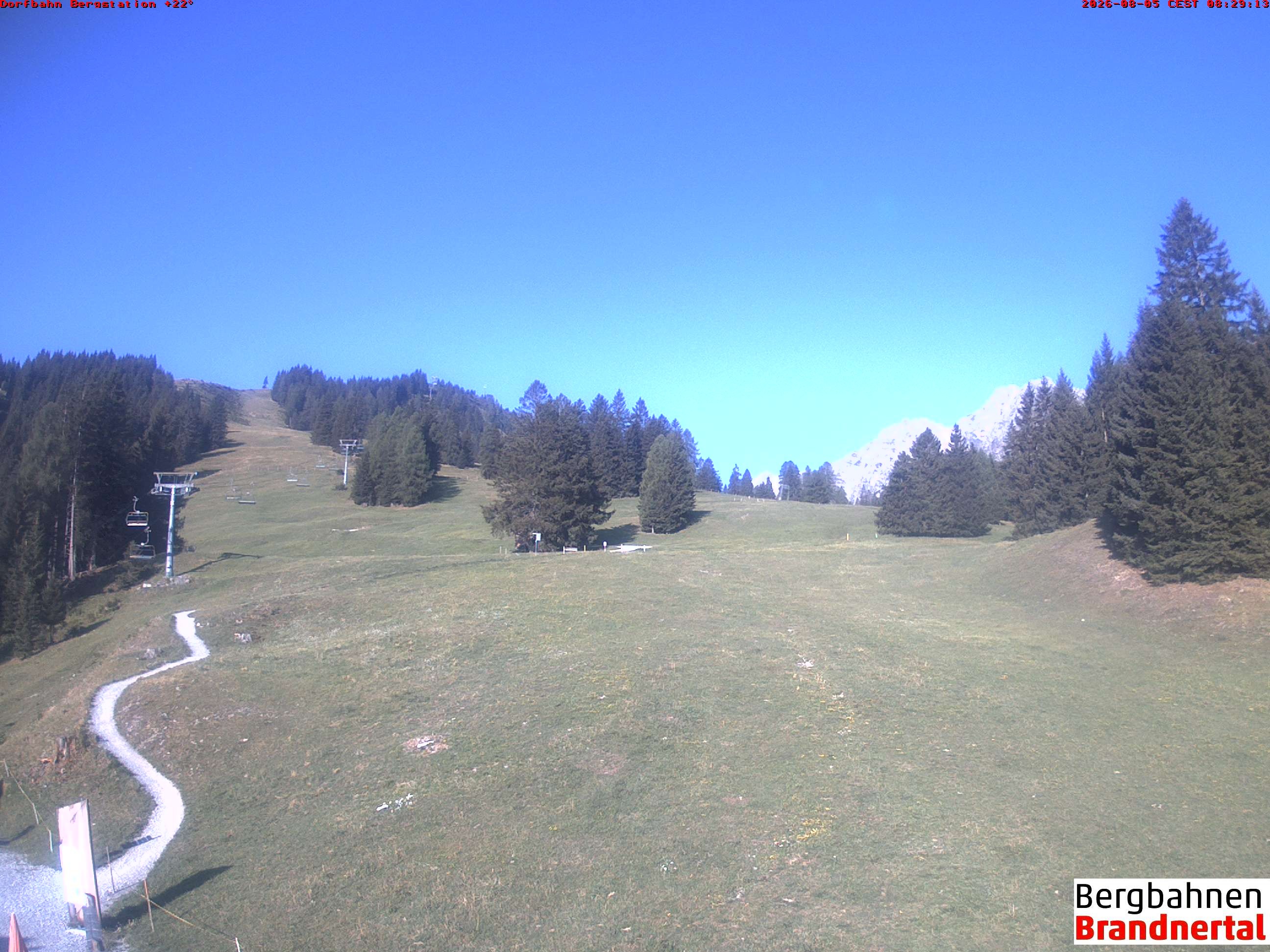 Archived image Webcam mountain station "Dorfbahn", valley "Brandnertal"