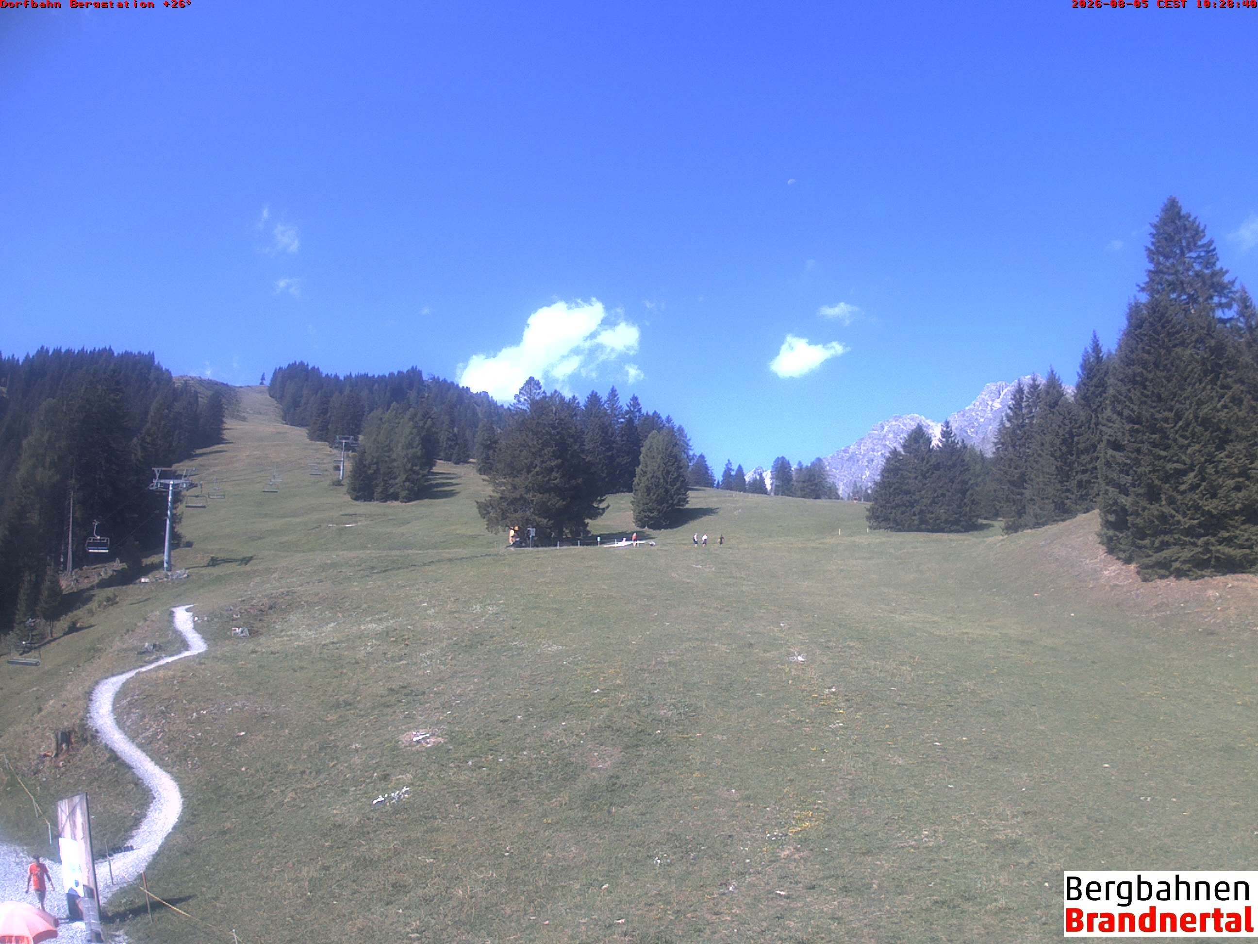 Archived image Webcam mountain station "Dorfbahn", valley "Brandnertal"