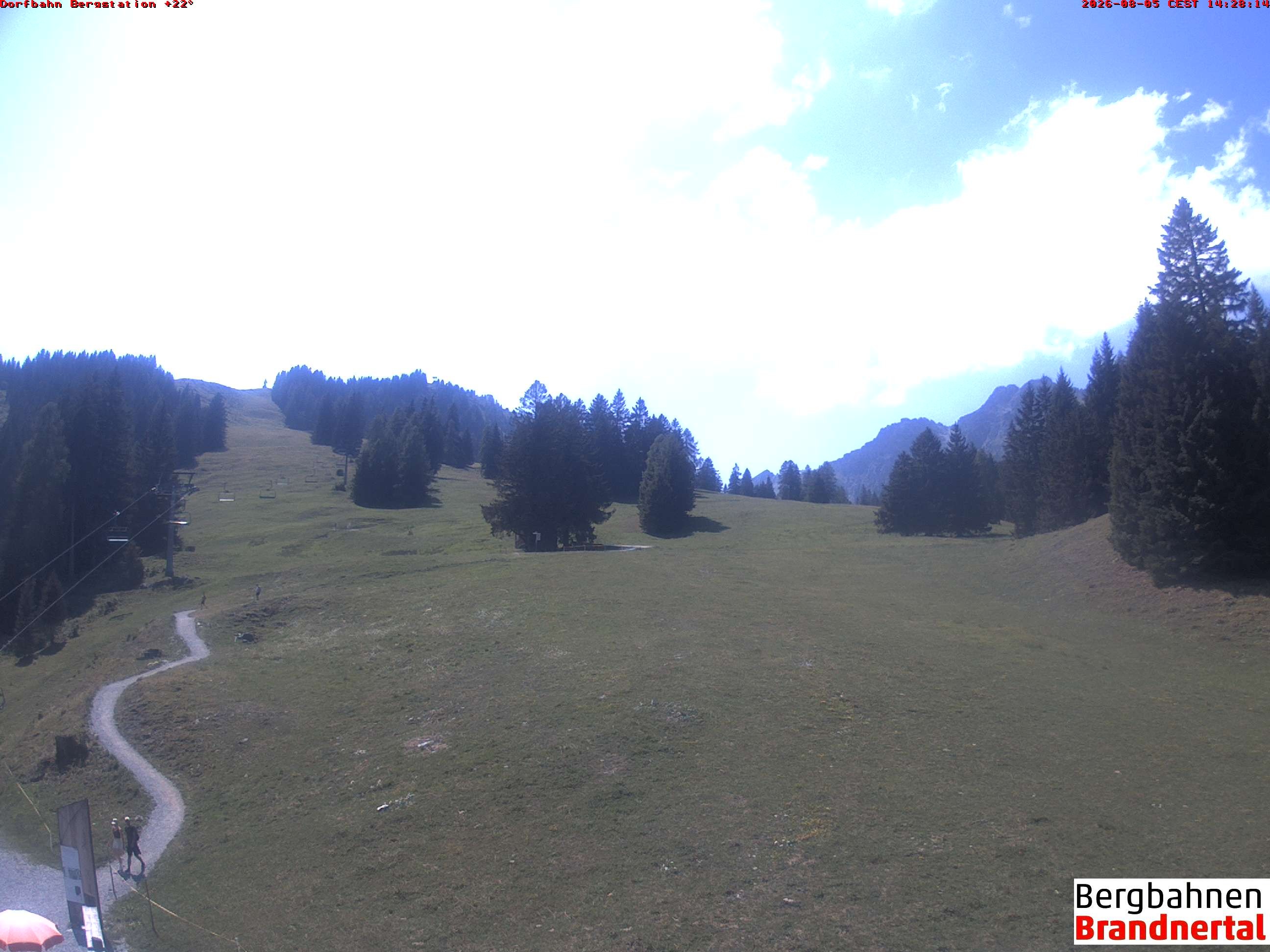 Archiv Foto Webcam Bergstation Dorfbahn, Brandnertal in Vorarlberg
