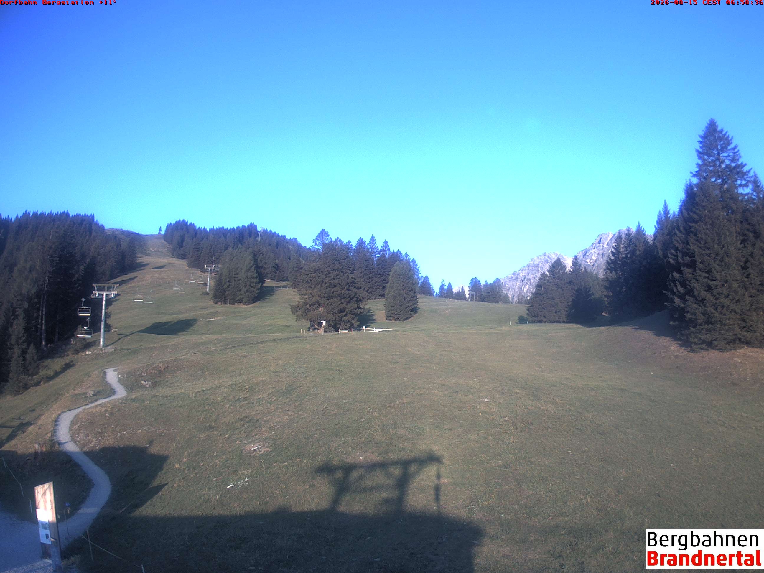 Archiv Foto Webcam Bergstation Dorfbahn, Brandnertal in Vorarlberg