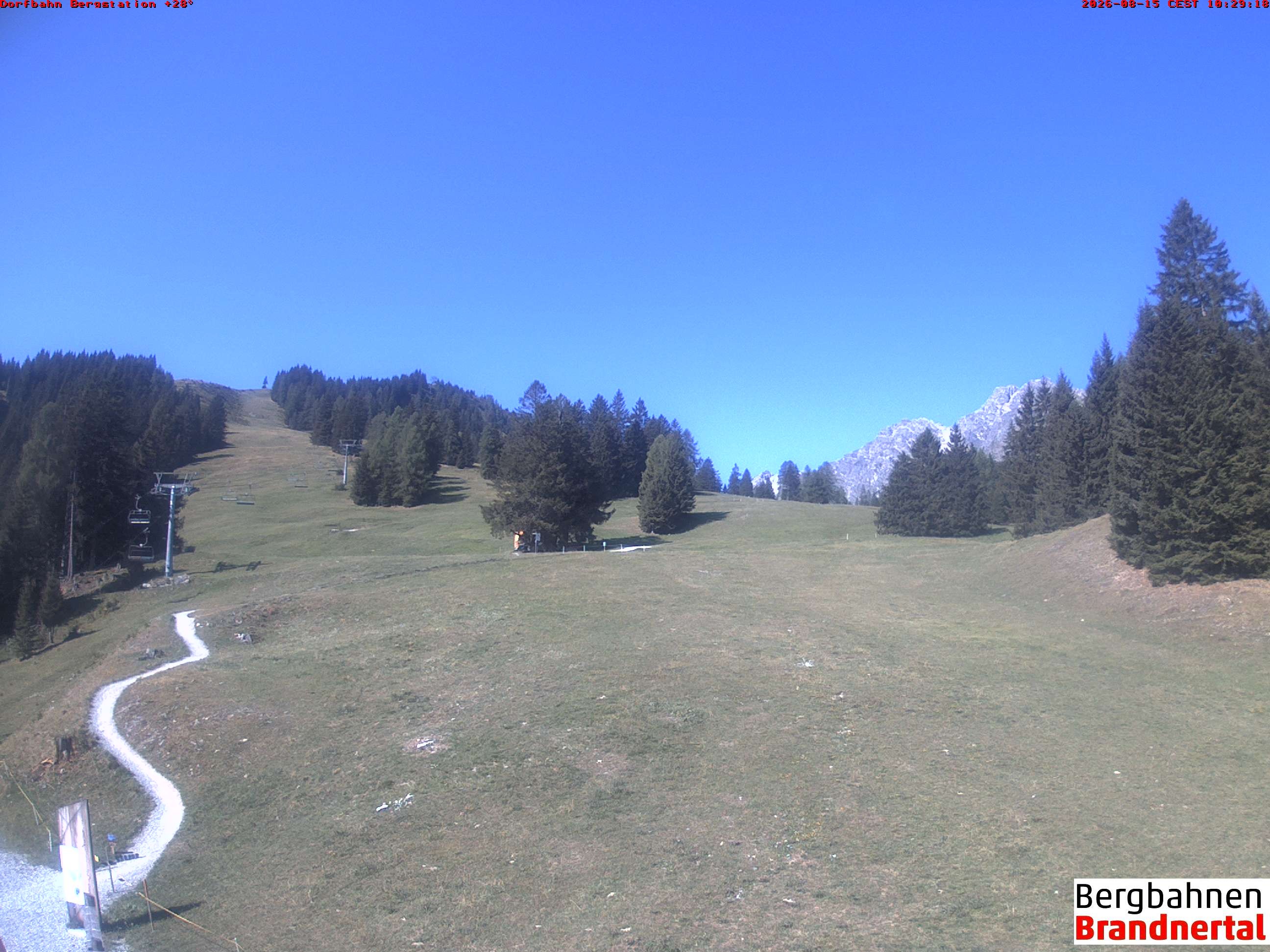 Archiv Foto Webcam Bergstation Dorfbahn, Brandnertal in Vorarlberg
