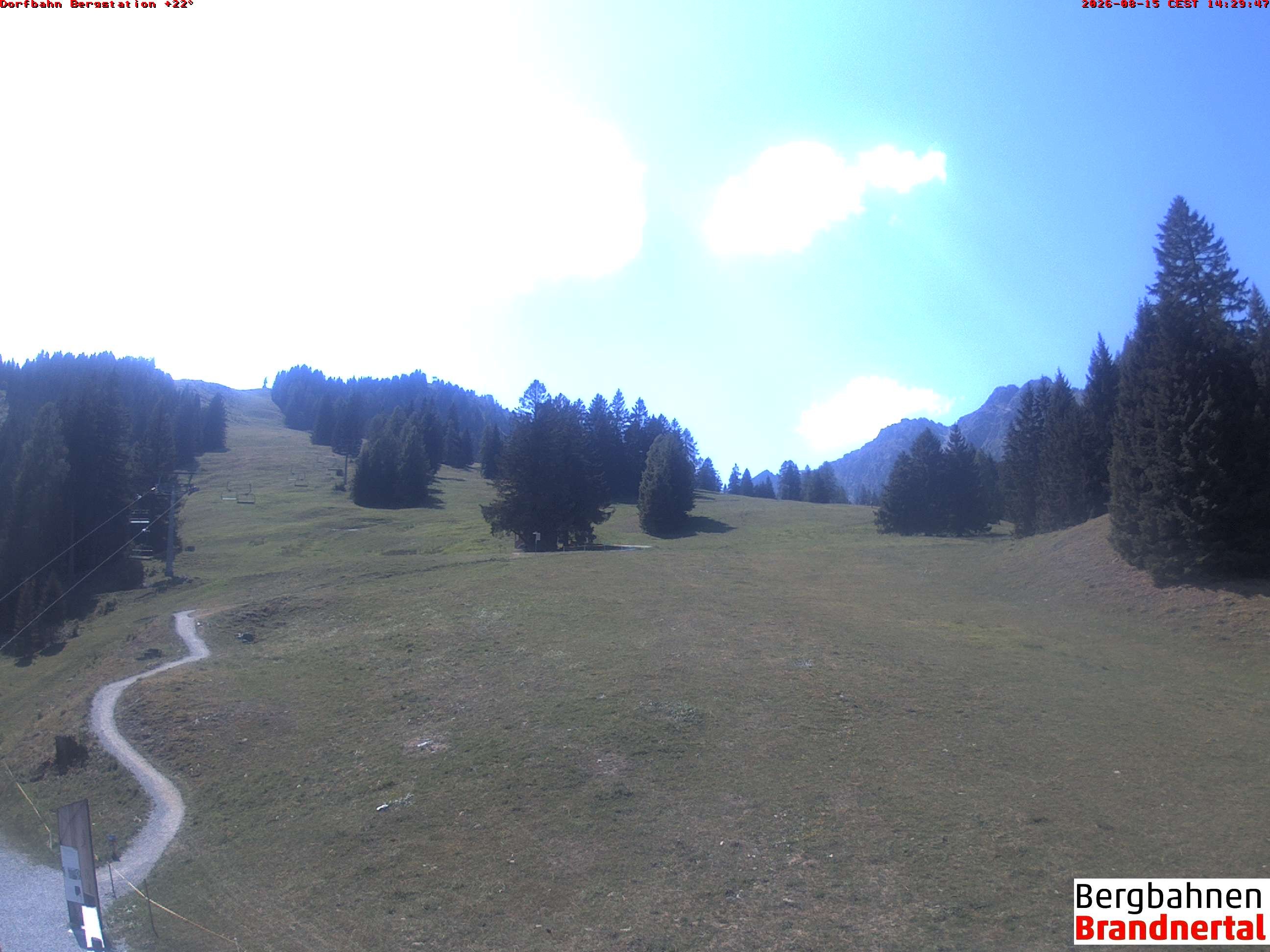 Archived image Webcam mountain station "Dorfbahn", valley "Brandnertal"