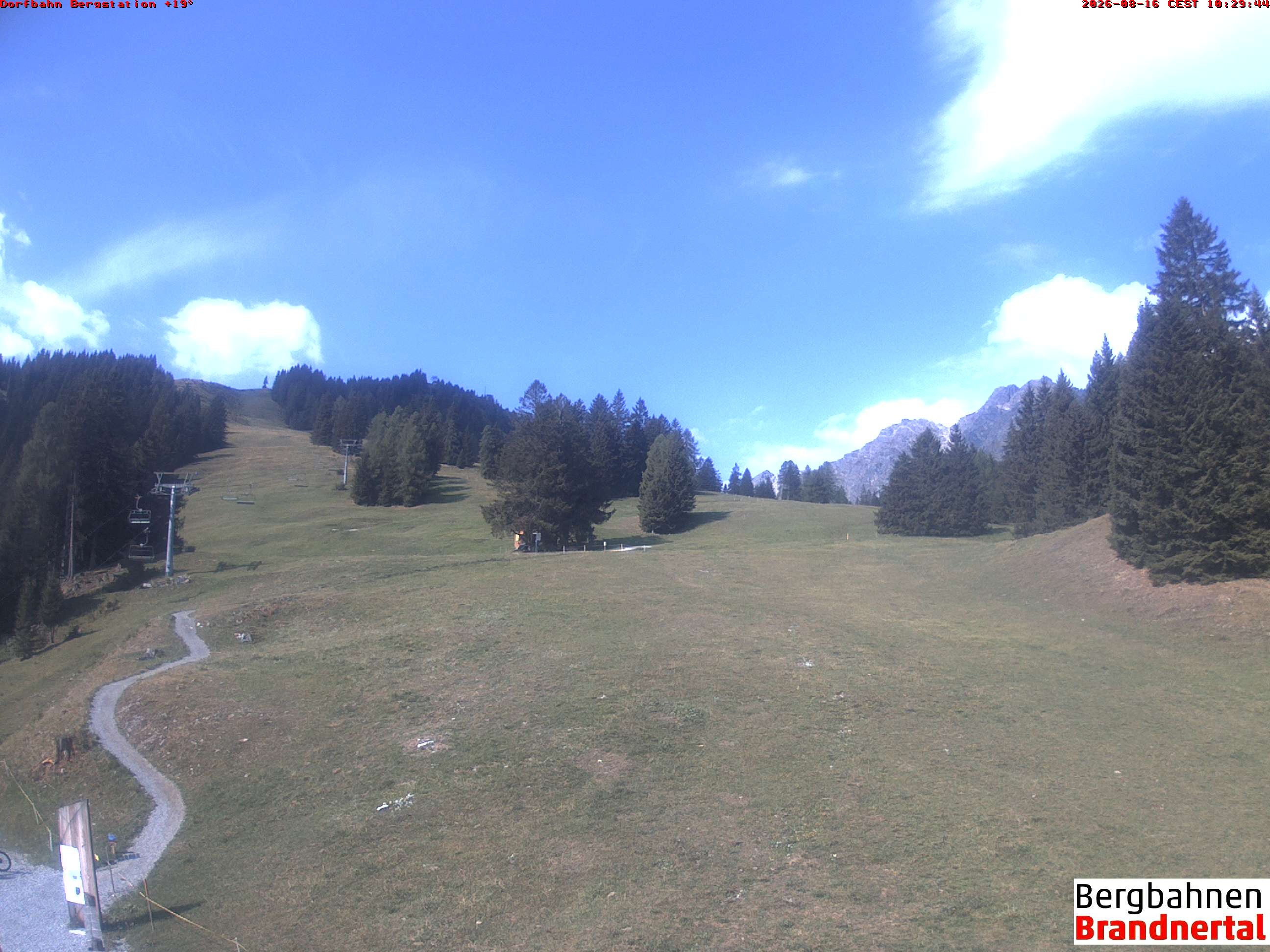 Archived image Webcam mountain station "Dorfbahn", valley "Brandnertal"