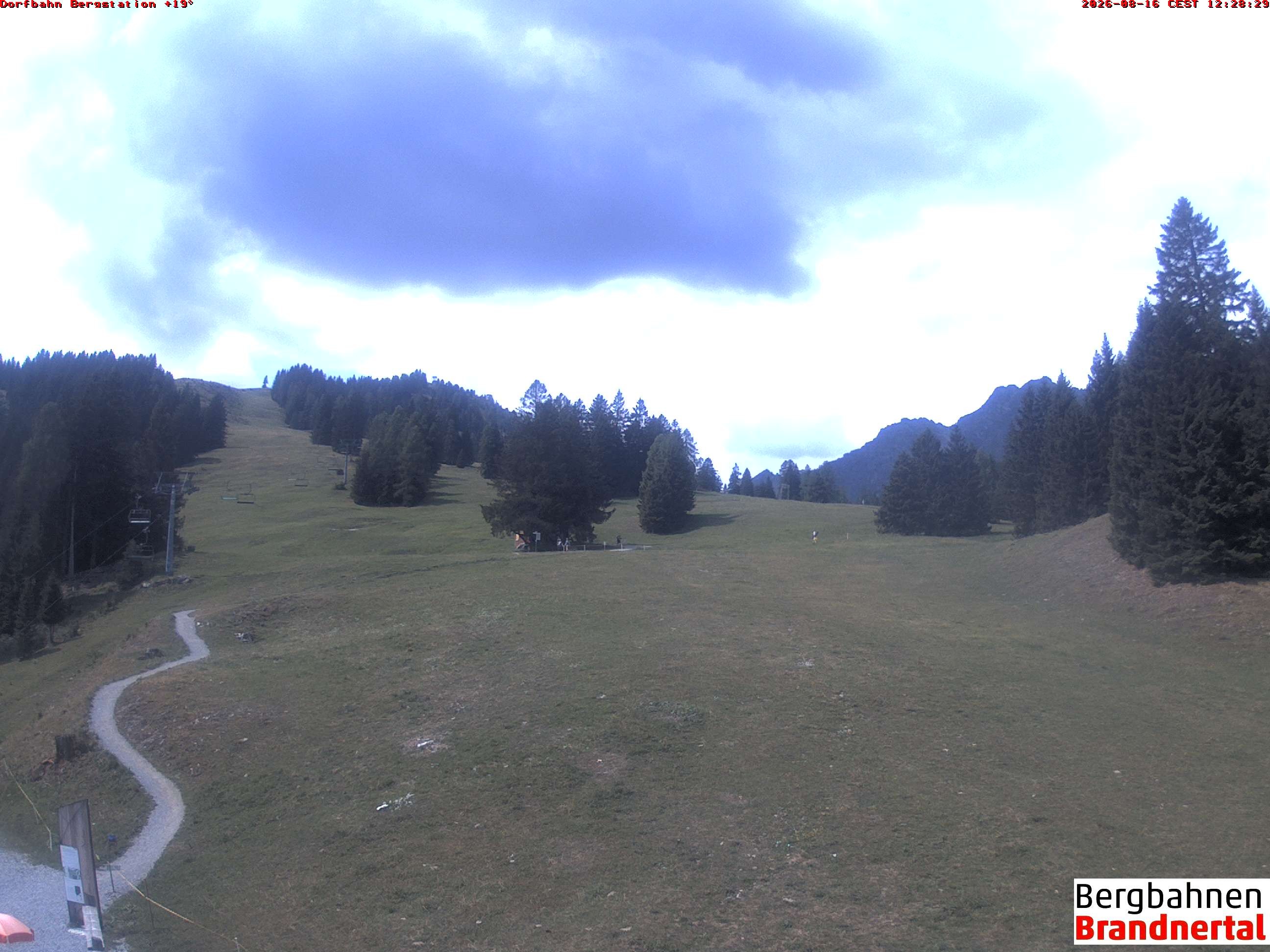 Archived image Webcam mountain station "Dorfbahn", valley "Brandnertal"