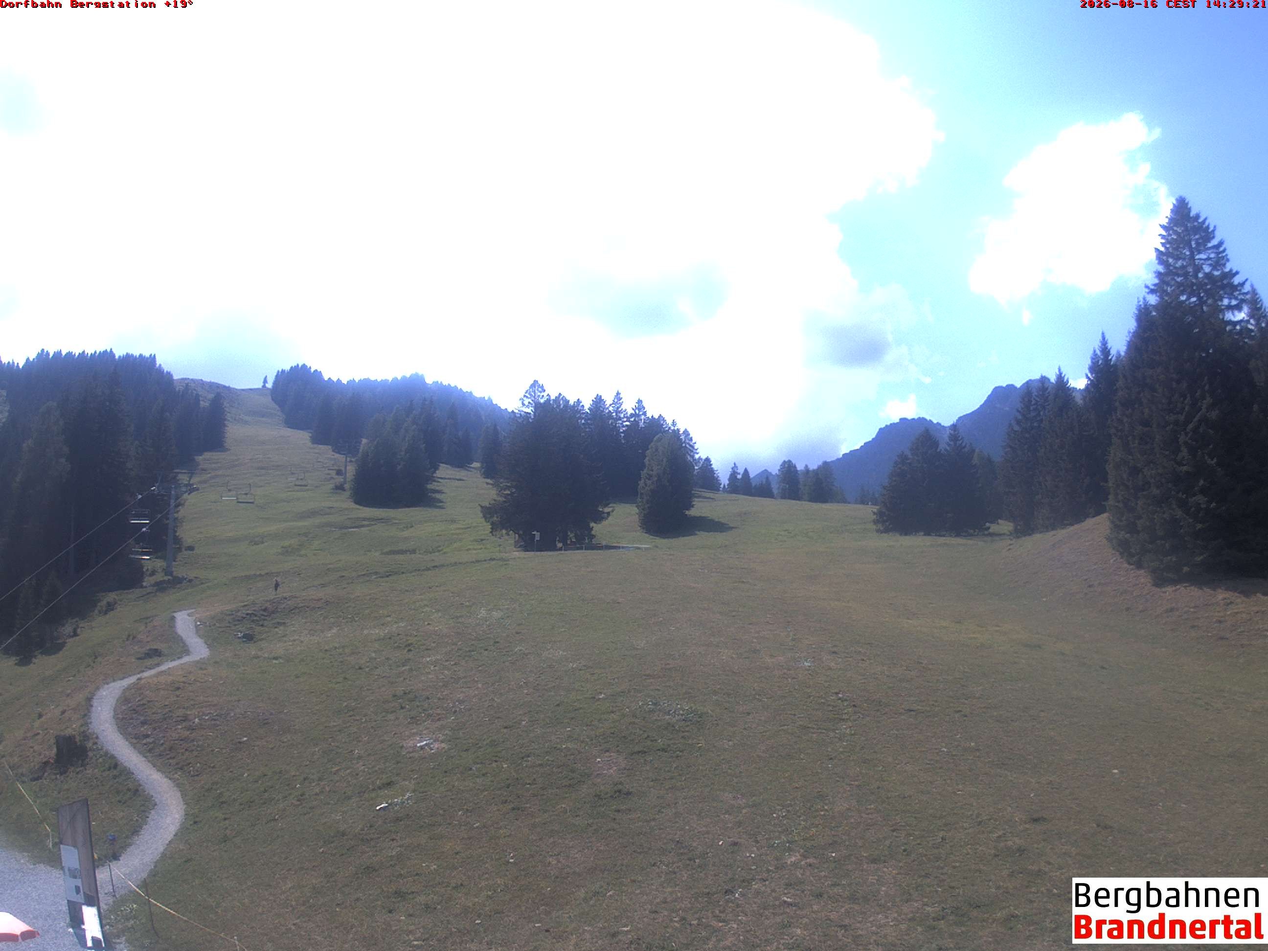 Archived image Webcam mountain station "Dorfbahn", valley "Brandnertal"