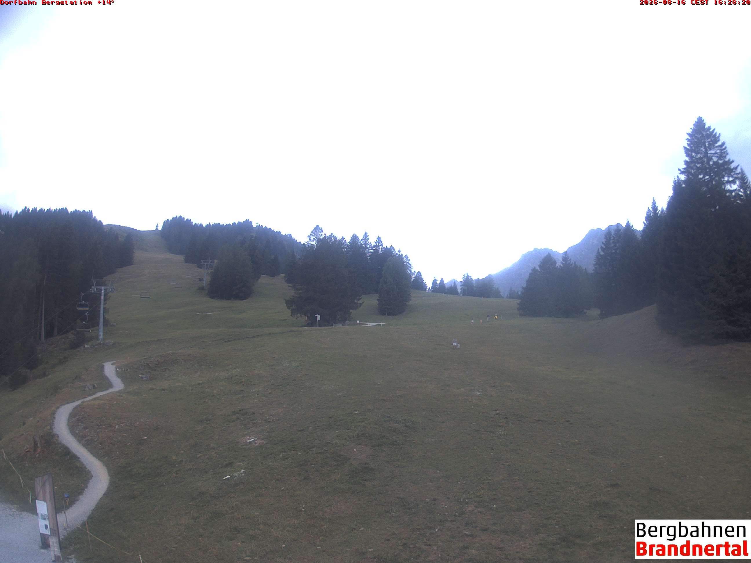 Archived image Webcam mountain station "Dorfbahn", valley "Brandnertal"