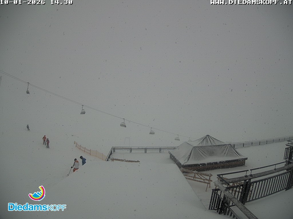 Archiv Foto Webcam Bergstation Diedamskopf, Vorarlberg