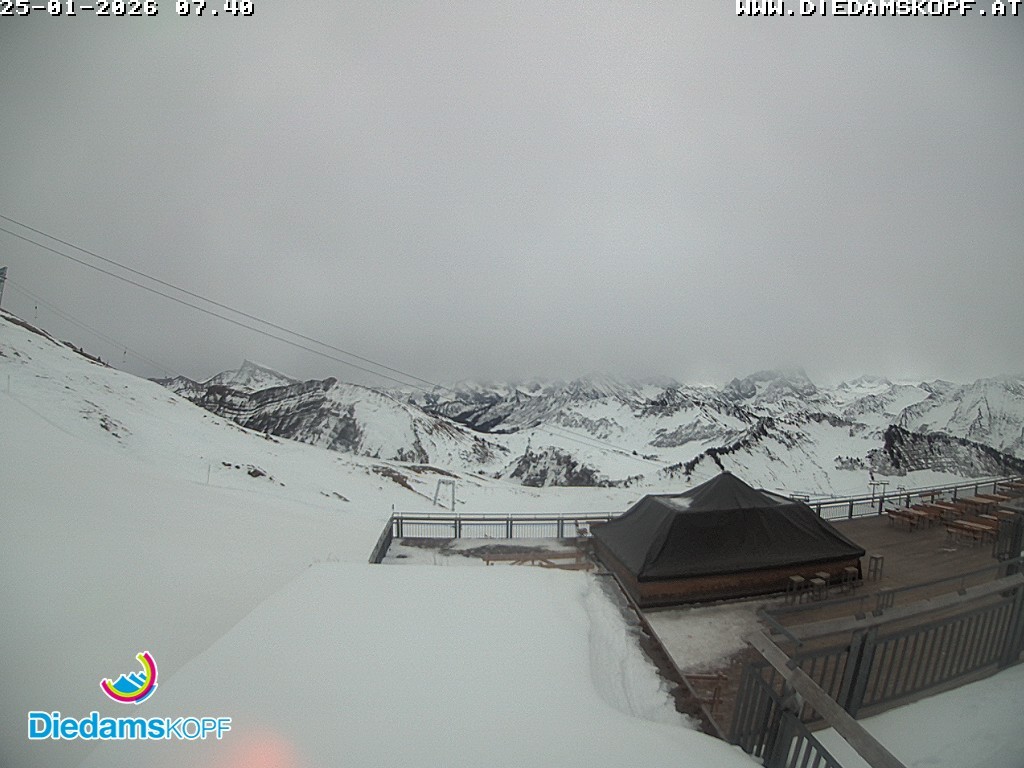 Archiv Foto Webcam Bergstation Diedamskopf, Vorarlberg