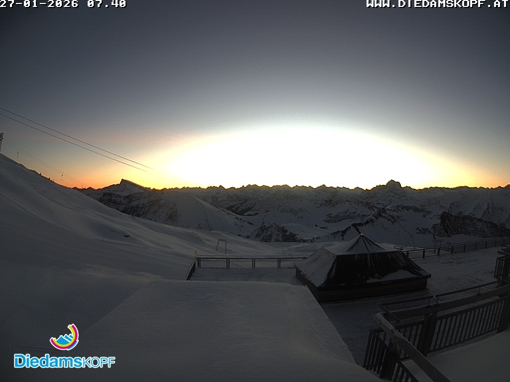 Archiv Foto Webcam Bergstation Diedamskopf, Vorarlberg