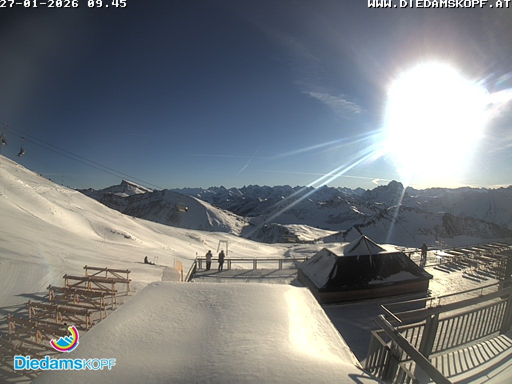 Archiv Foto Webcam Bergstation Diedamskopf, Vorarlberg