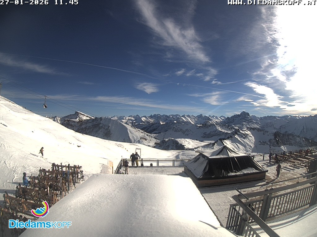 Archiv Foto Webcam Bergstation Diedamskopf, Vorarlberg