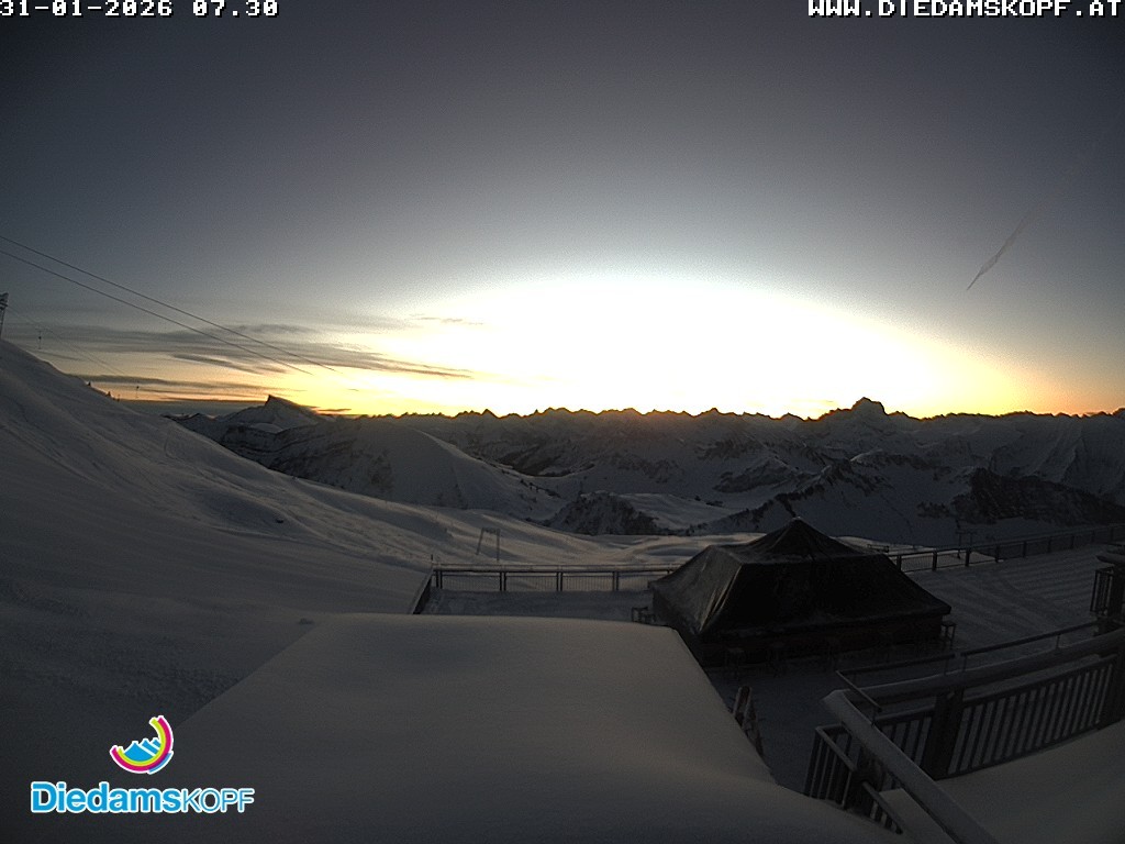 Archived image Webcam mountain station gondola "Diedamskopf", Vorarlberg