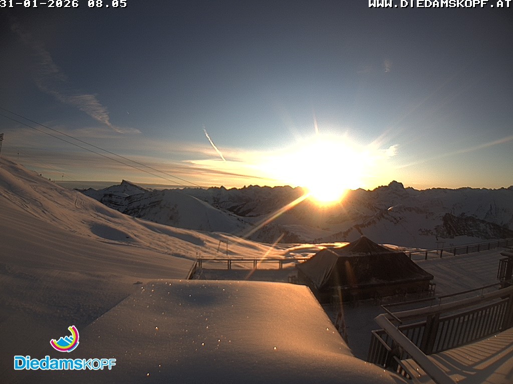 Archived image Webcam mountain station gondola "Diedamskopf", Vorarlberg