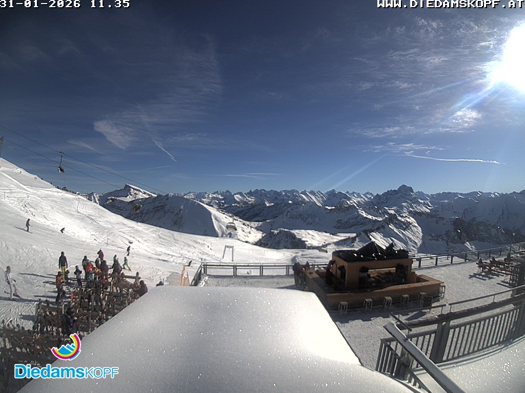 Archiv Foto Webcam Bergstation Diedamskopf, Vorarlberg
