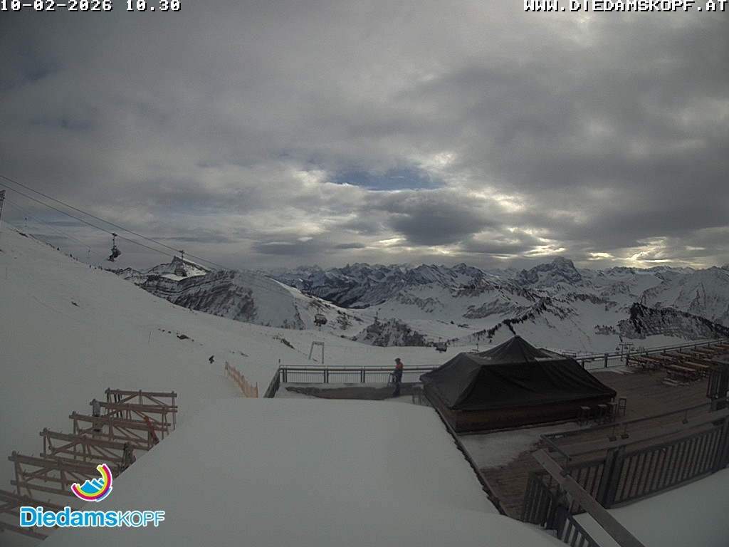 Archiv Foto Webcam Bergstation Diedamskopf, Vorarlberg
