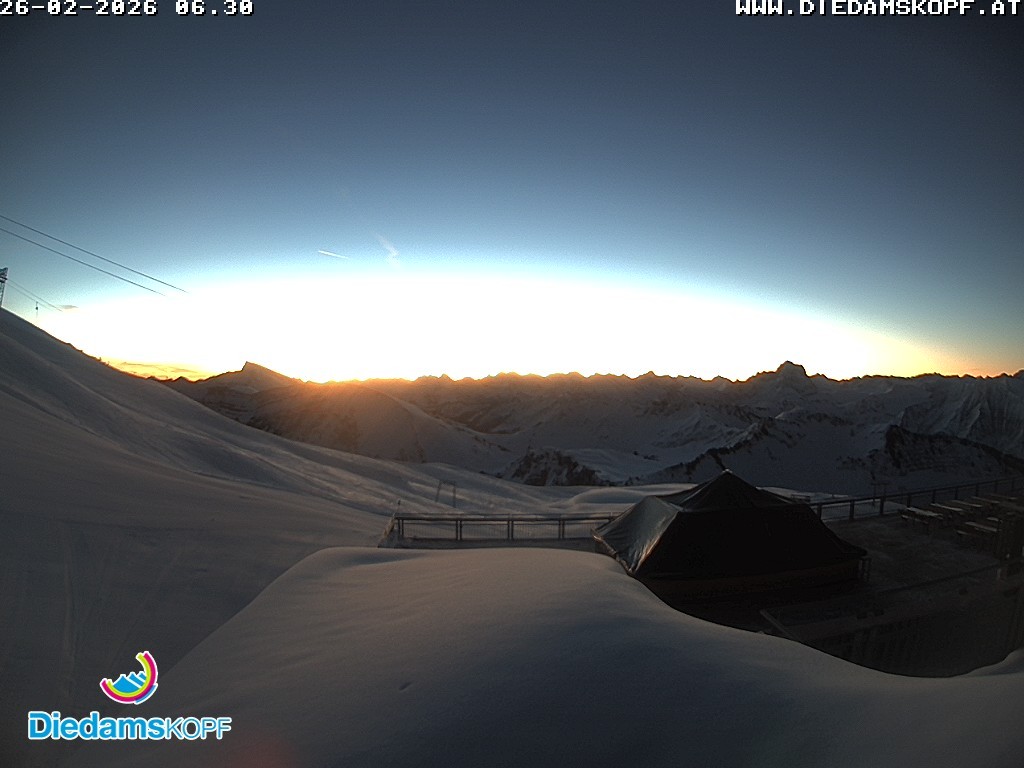 Archived image Webcam mountain station gondola "Diedamskopf", Vorarlberg