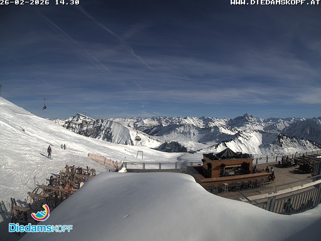 Archived image Webcam mountain station gondola "Diedamskopf", Vorarlberg