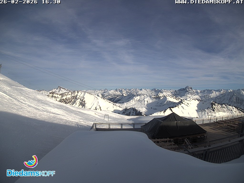 Archived image Webcam mountain station gondola "Diedamskopf", Vorarlberg