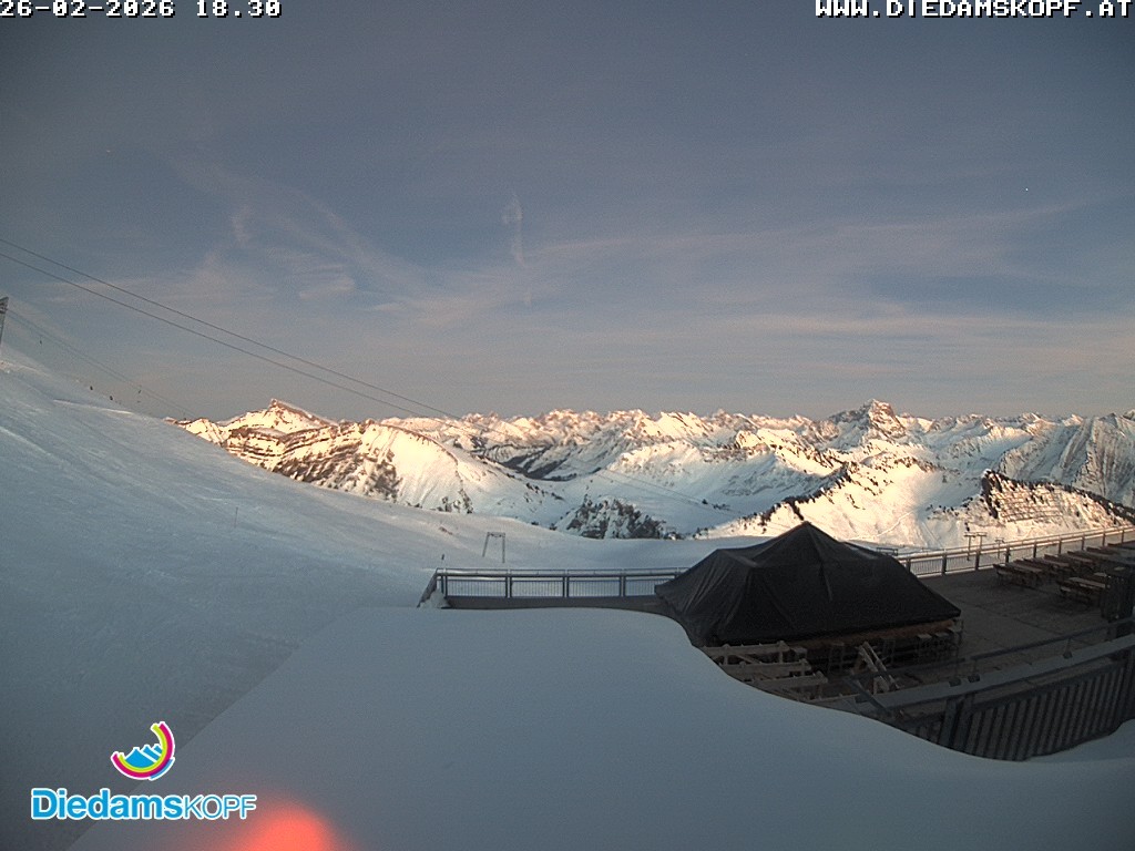 Archived image Webcam mountain station gondola "Diedamskopf", Vorarlberg