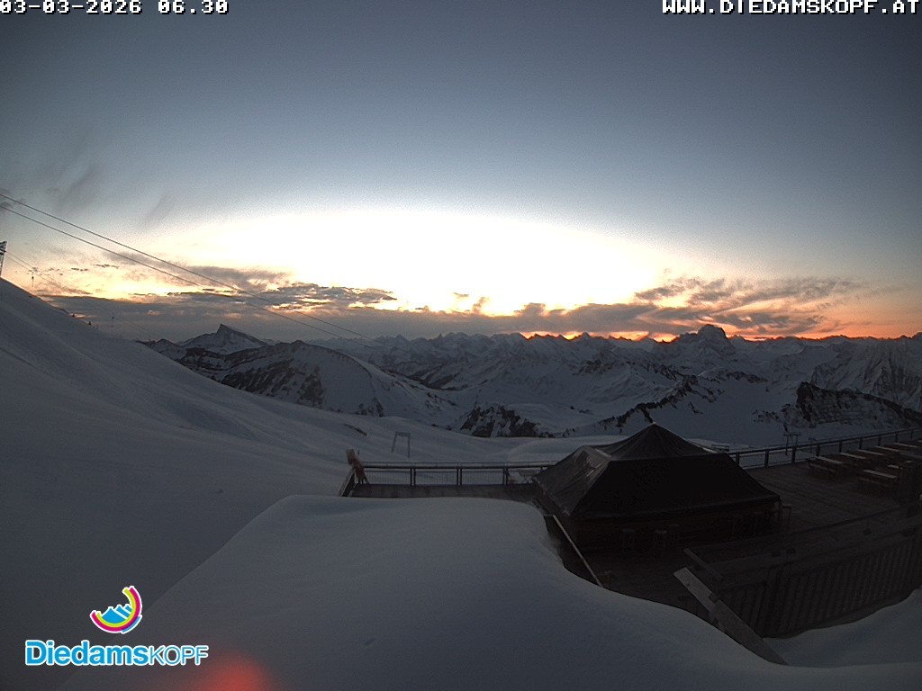 Archiv Foto Webcam Bergstation Diedamskopf, Vorarlberg