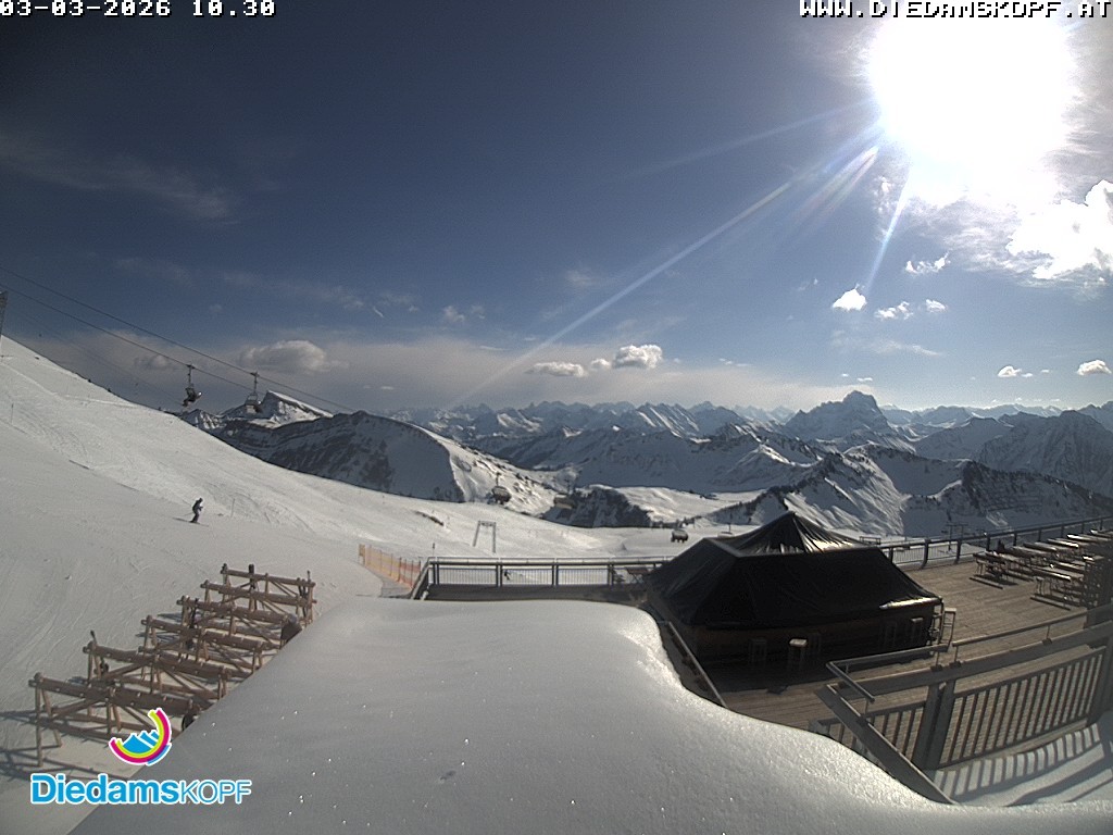 Archiv Foto Webcam Bergstation Diedamskopf, Vorarlberg