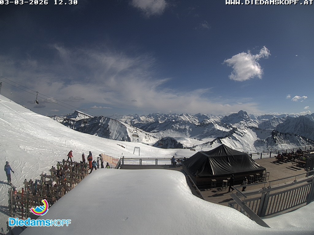 Archiv Foto Webcam Bergstation Diedamskopf, Vorarlberg