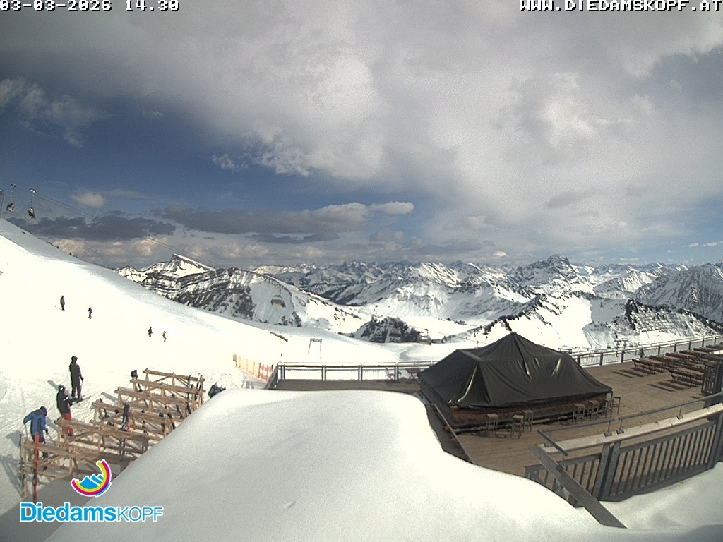 Archiv Foto Webcam Bergstation Diedamskopf, Vorarlberg