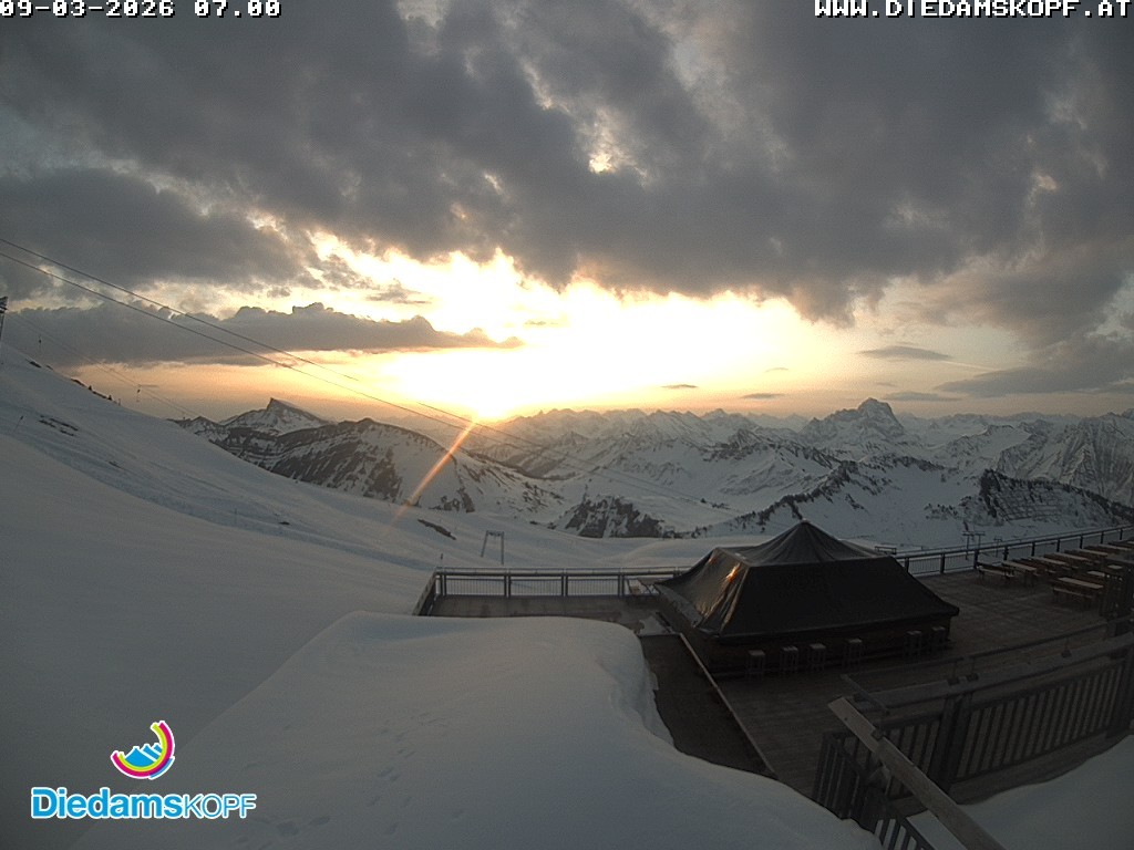 Archiv Foto Webcam Bergstation Diedamskopf, Vorarlberg