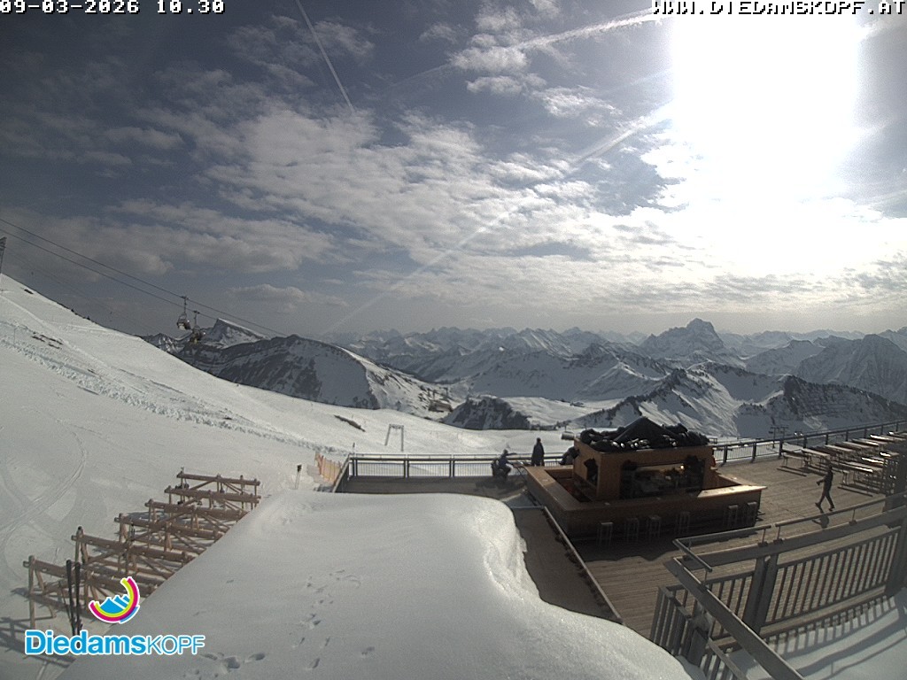 Archiv Foto Webcam Bergstation Diedamskopf, Vorarlberg