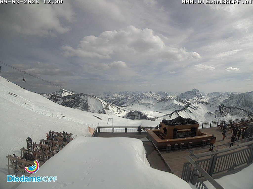 Archiv Foto Webcam Bergstation Diedamskopf, Vorarlberg