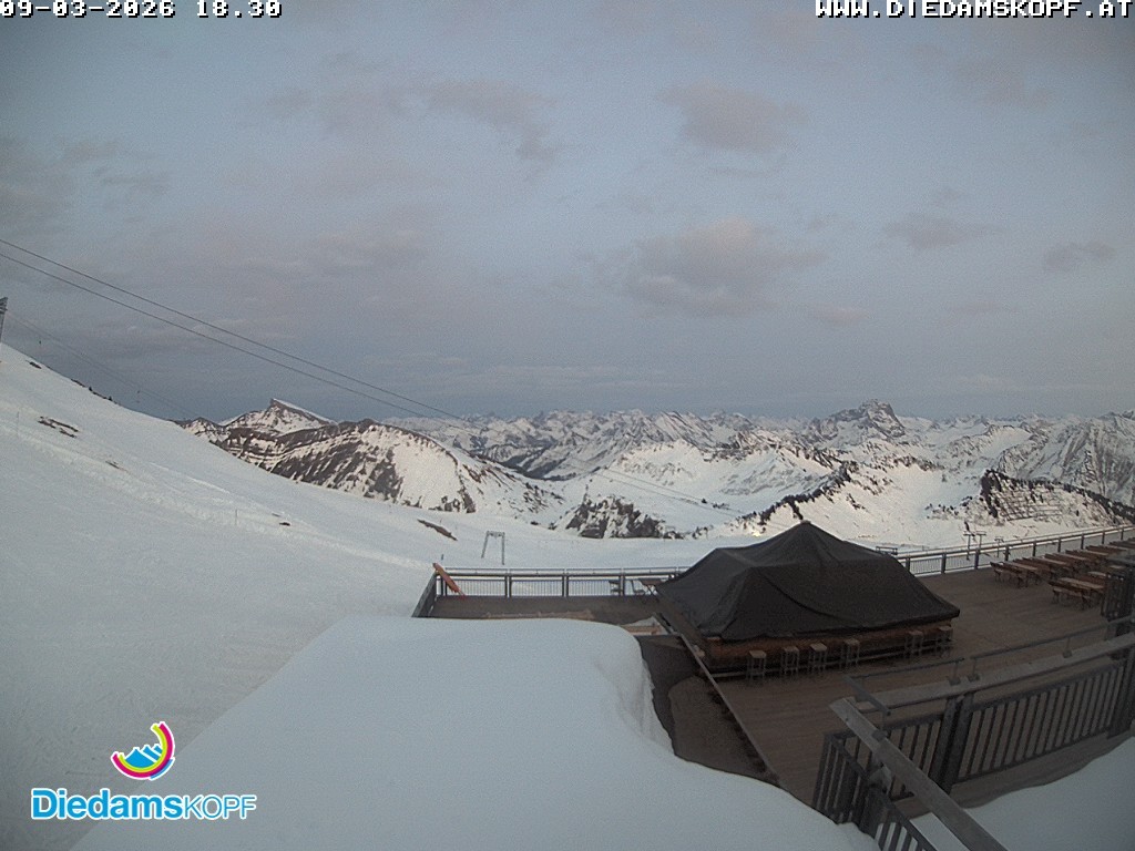 Archiv Foto Webcam Bergstation Diedamskopf, Vorarlberg
