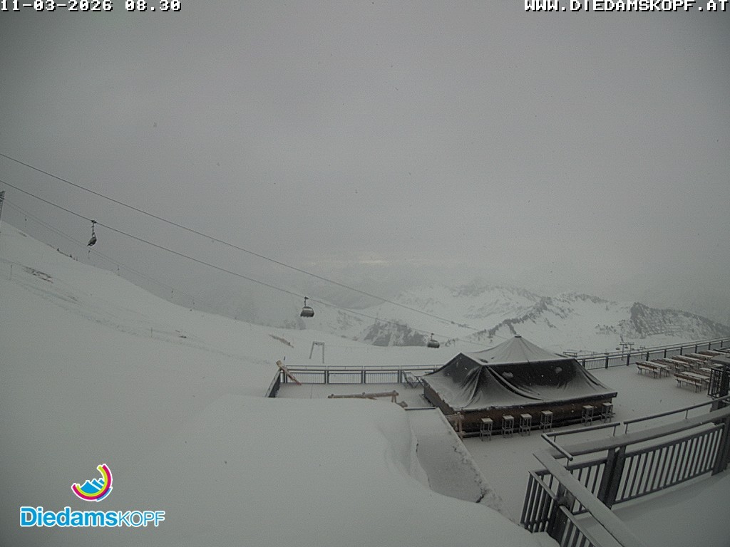 Archiv Foto Webcam Bergstation Diedamskopf, Vorarlberg