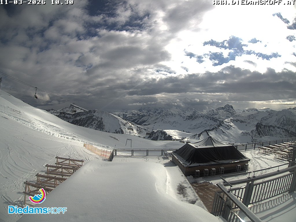Archiv Foto Webcam Bergstation Diedamskopf, Vorarlberg