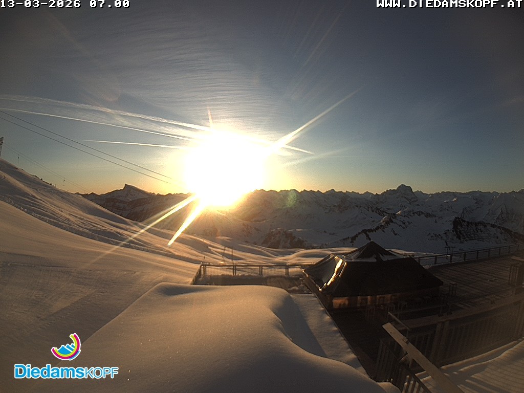 Archiv Foto Webcam Bergstation Diedamskopf, Vorarlberg