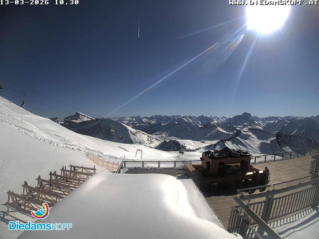 Archiv Foto Webcam Bergstation Diedamskopf, Vorarlberg