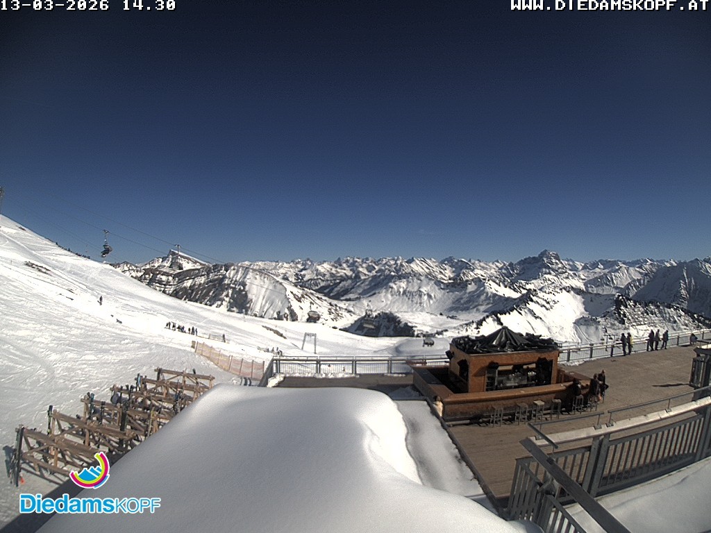 Archiv Foto Webcam Bergstation Diedamskopf, Vorarlberg
