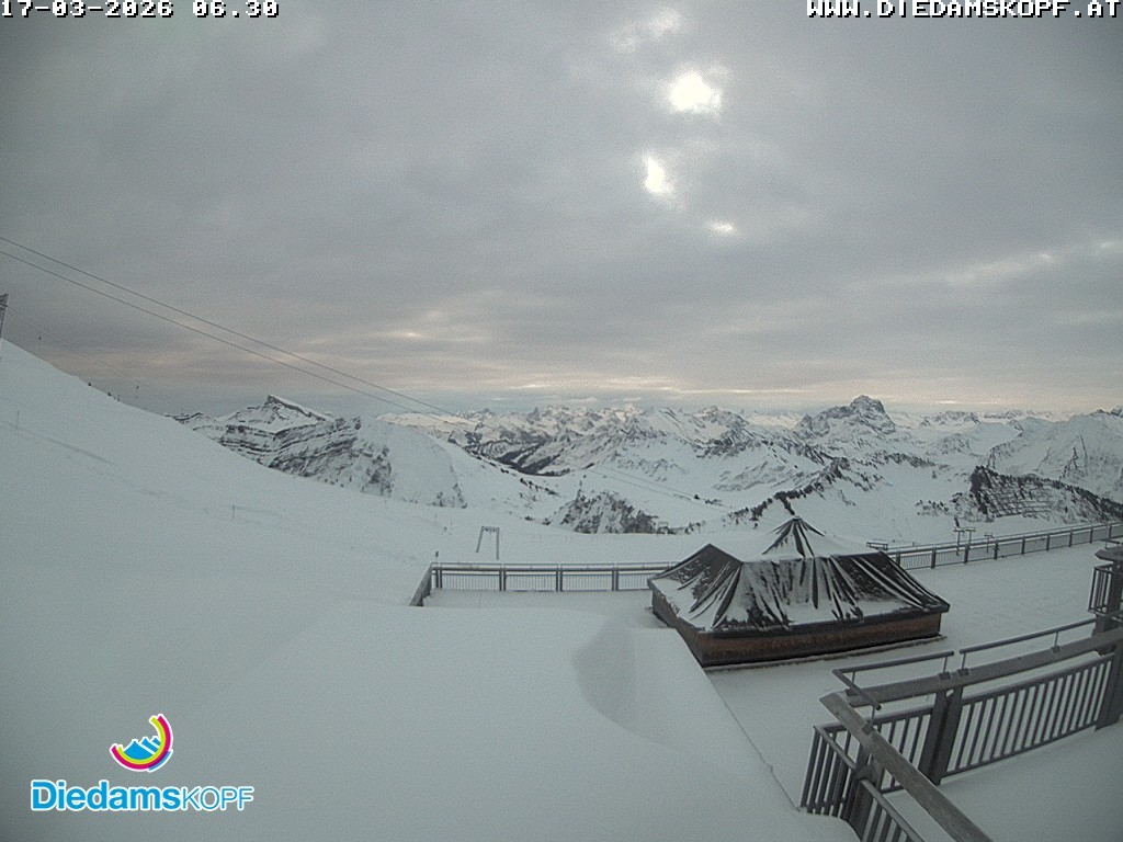 Archiv Foto Webcam Bergstation Diedamskopf, Vorarlberg
