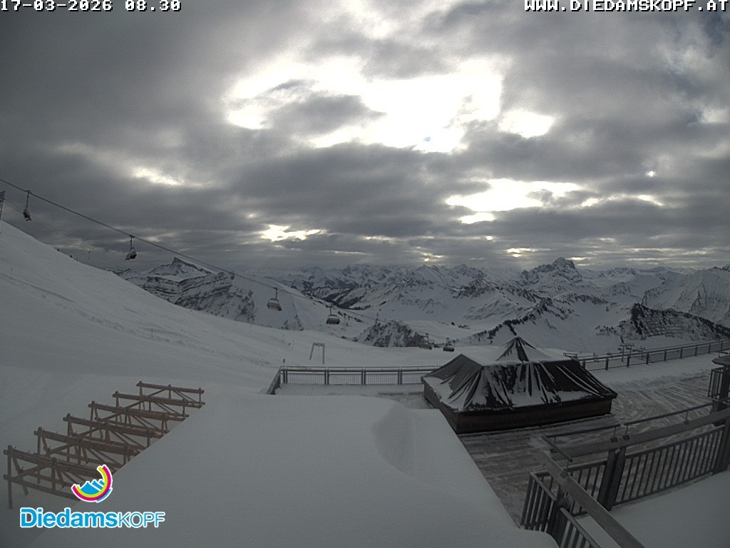 Archiv Foto Webcam Bergstation Diedamskopf, Vorarlberg