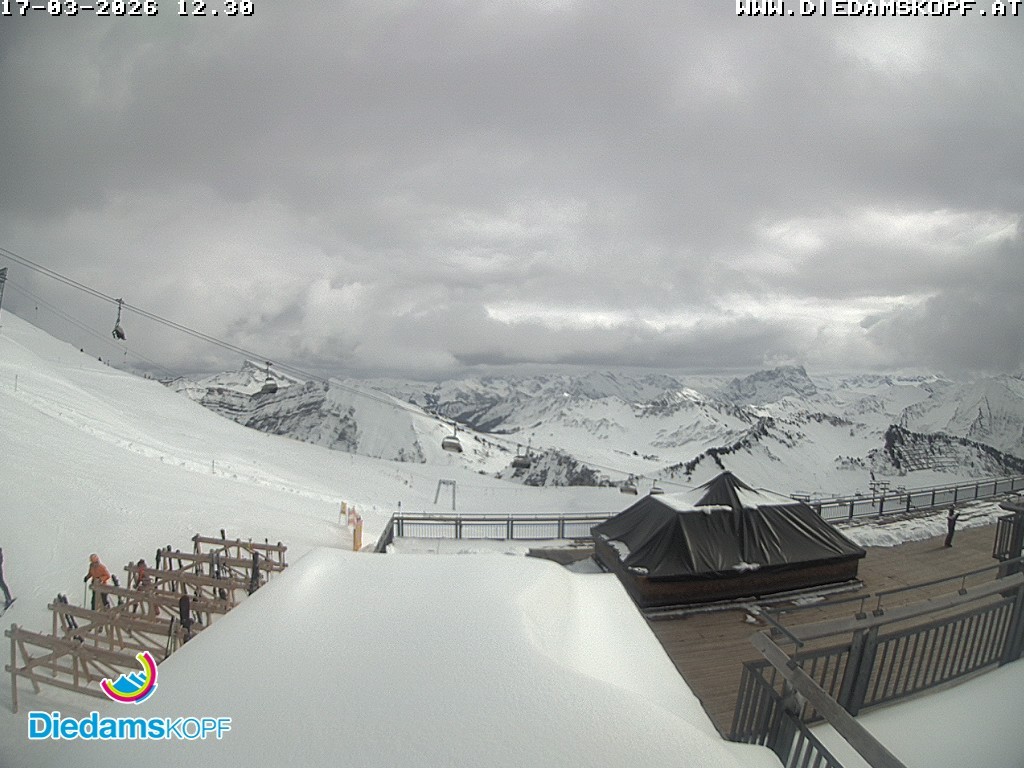 Archiv Foto Webcam Bergstation Diedamskopf, Vorarlberg