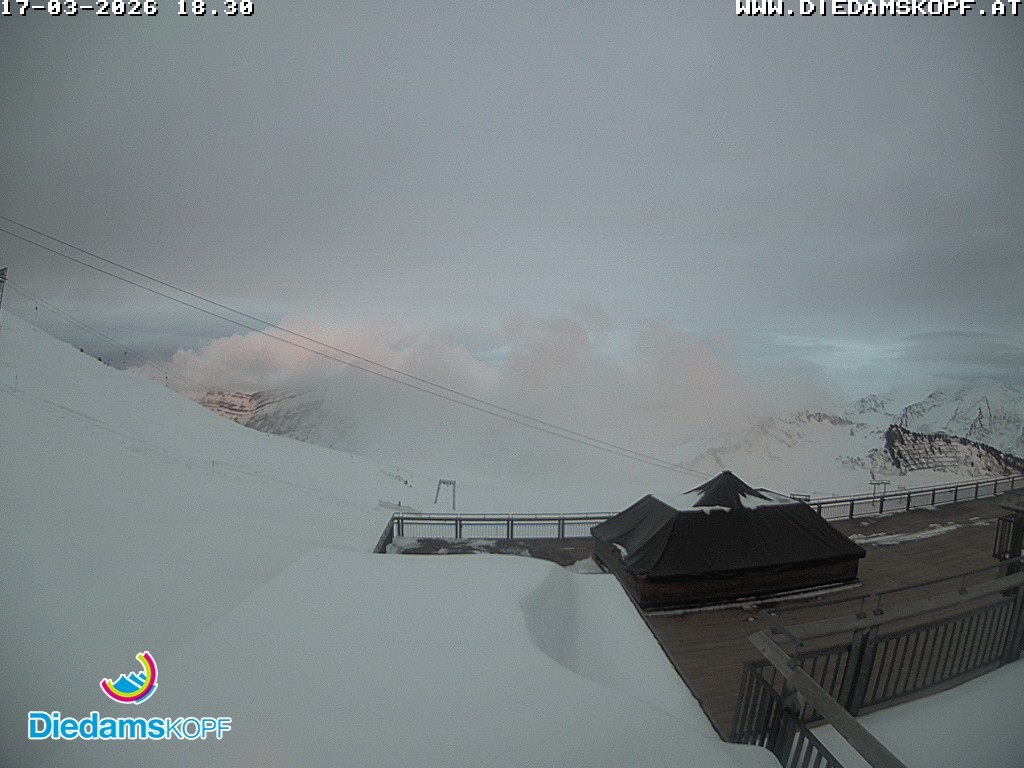 Archiv Foto Webcam Bergstation Diedamskopf, Vorarlberg