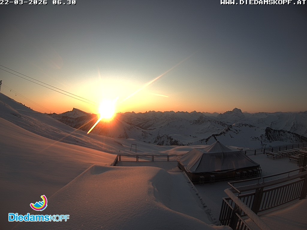 Archiv Foto Webcam Bergstation Diedamskopf, Vorarlberg